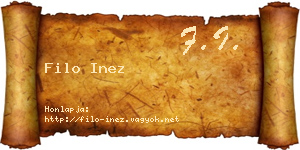 Filo Inez névjegykártya